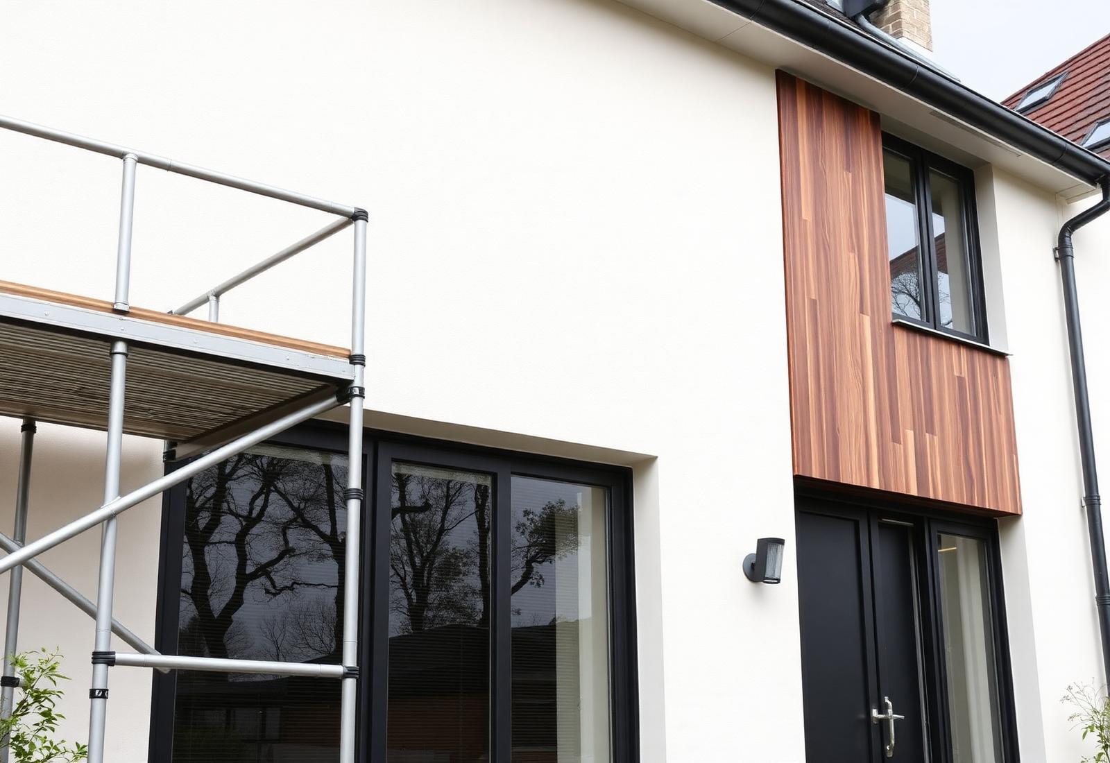 Gevelwerken aan een woning